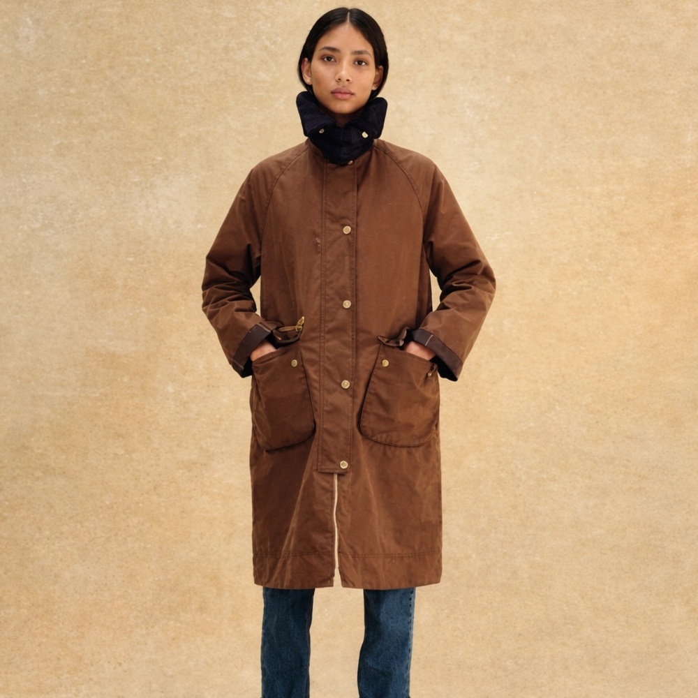 Barbour Tan townfield Waxed Jacket - Picture 3 of 13